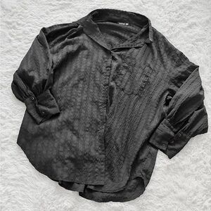 Boohoo Oversized Textured Button Down Shirt